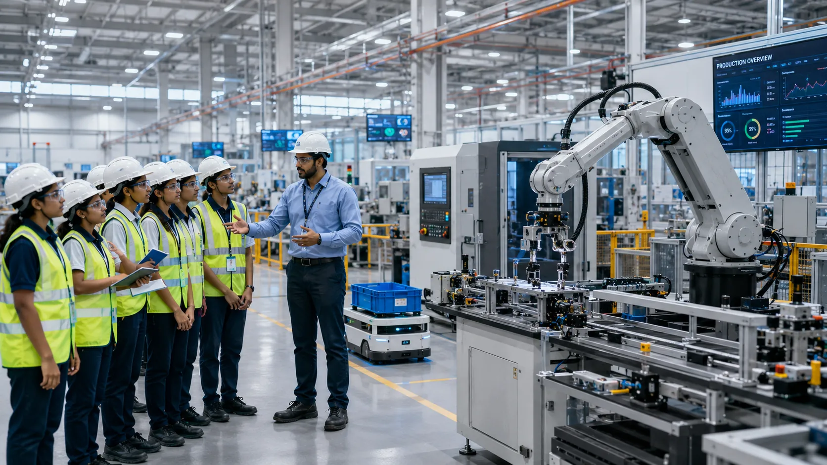 Students on an industry visit