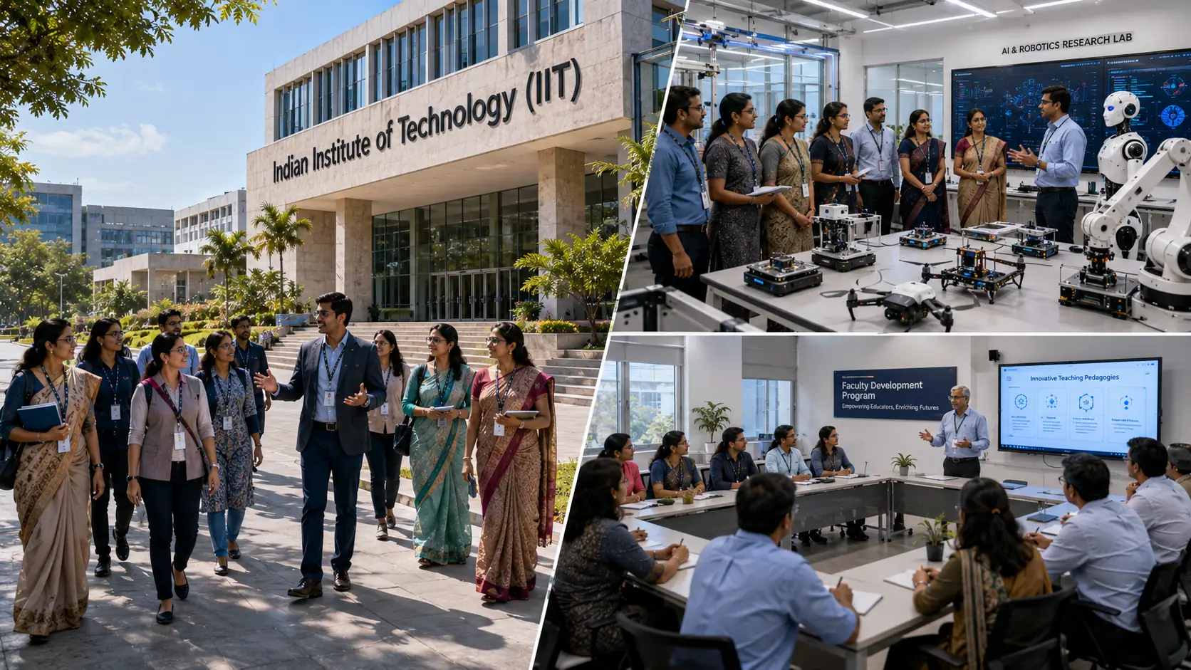 Teachers training at an IIT campus